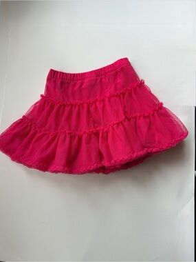 Cherokee Toddler Girls Hot Pink Fluffy Layered Mesh Ruffle Tutu Skirt Size 4T